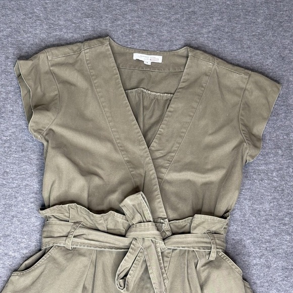 Marissa Webb Collective Olive Green Canvas Romper Womens Size 6 - Picture 4 of 12